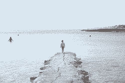 A kid at the beach