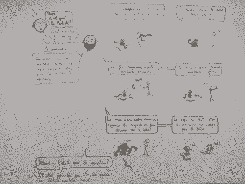 A strip Explaining bravery to a child in a silly way