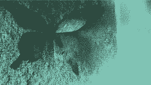 3D rendered image representing a strange butterfly on a wall.