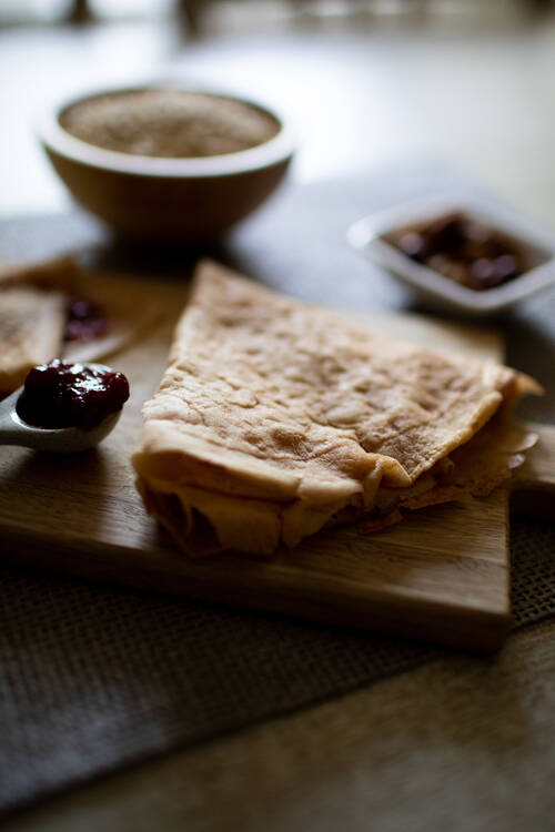 Some pancakes and jam