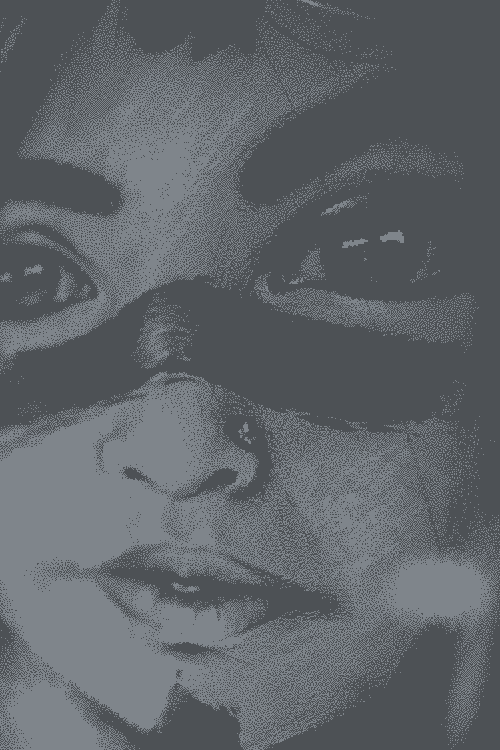 Pencil drawing of a girl with war marks on her face