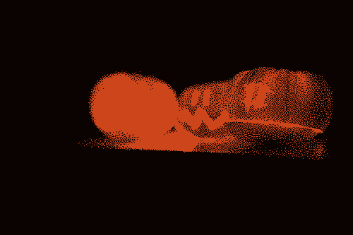 Three little halloween pumpkins