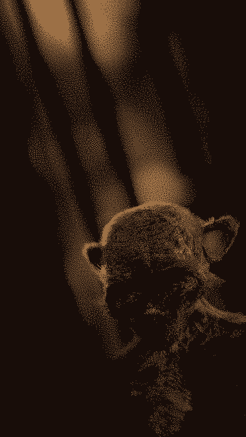 3D rendered image representing a zombie monkey.