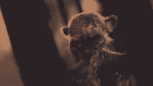 3D rendered image representing a zombie monkey.